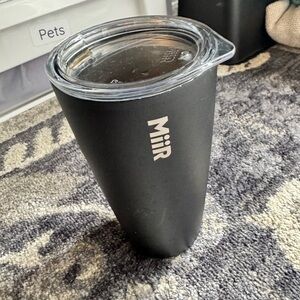 MiiR Black Tumbler with Clear Lid 16 oz